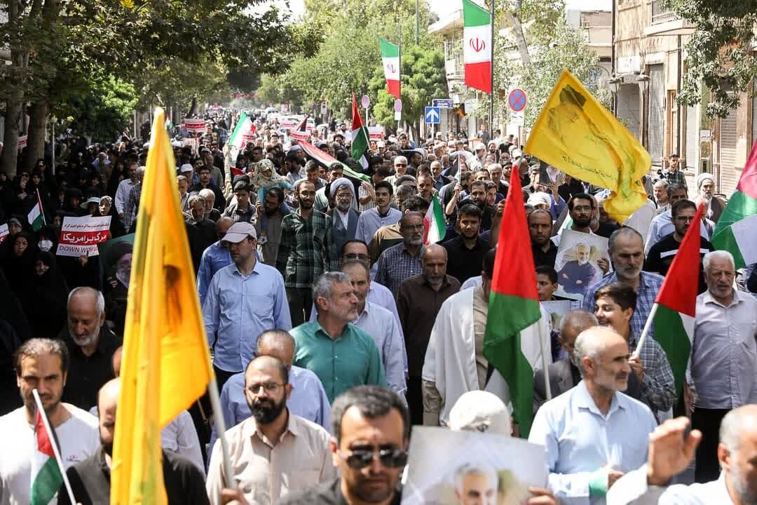 برگزاری راهپیمایی جمعه خشم در قزوین + تصاویر