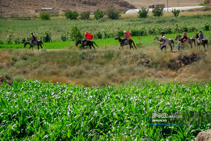 حرکت کاروان اسب‌سواران خراسا‌ن‌ شمالی به سوی حرم رضوی