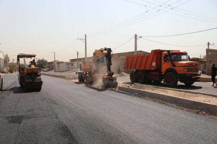 آغاز عملیات آسفالت خیابان صلاح‌الدین اهواز