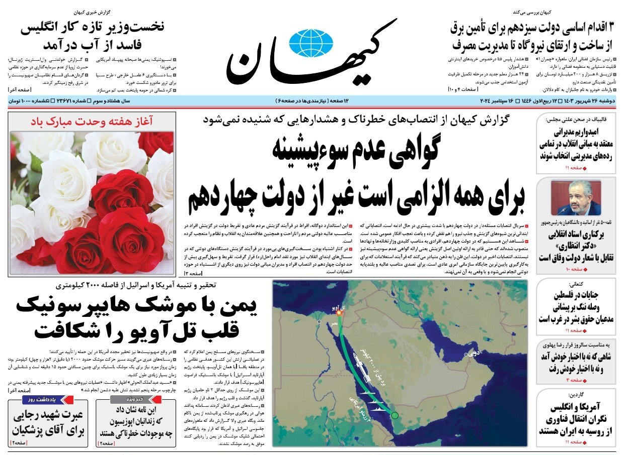 تمرین تخریب تلآویو با هایپرسونیک یمنی