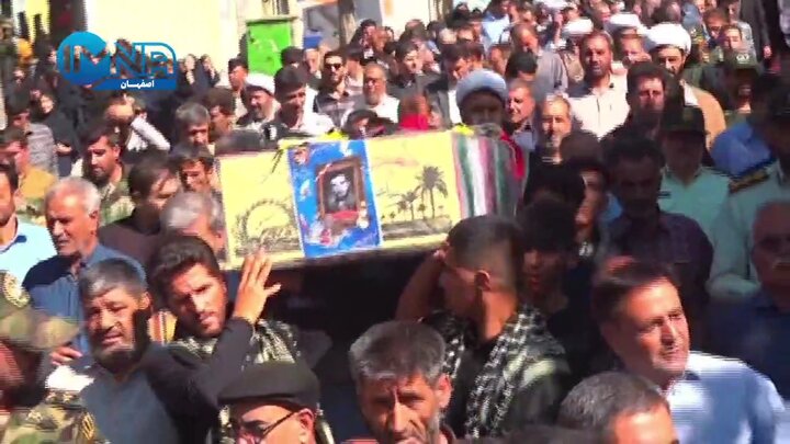 پیکر شهید علیعباس طاهری در سمیرم تشییع شد + فیلم