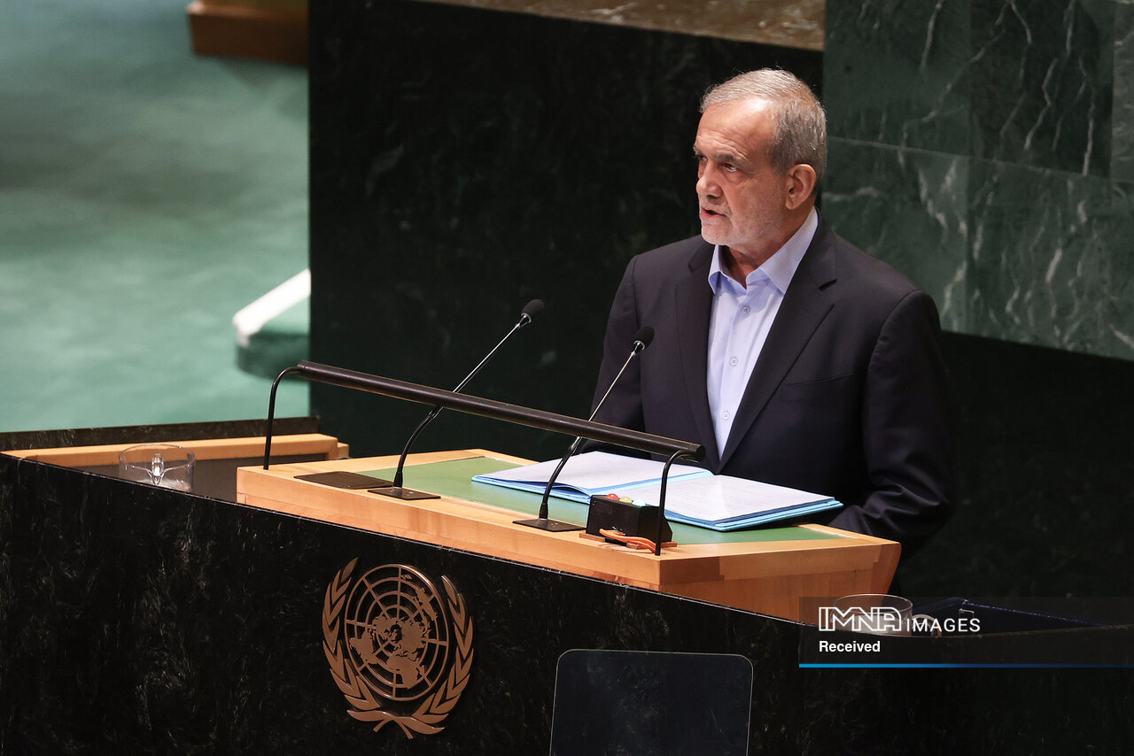 Iranian President Masoud Pezeshkian Addresses UN General Assembly, Vows Response to Aggression