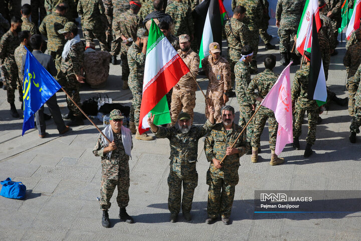 رزمایش اقتدار گردان‌های بسیج «الی بیت‌المقدس» در اصفهان