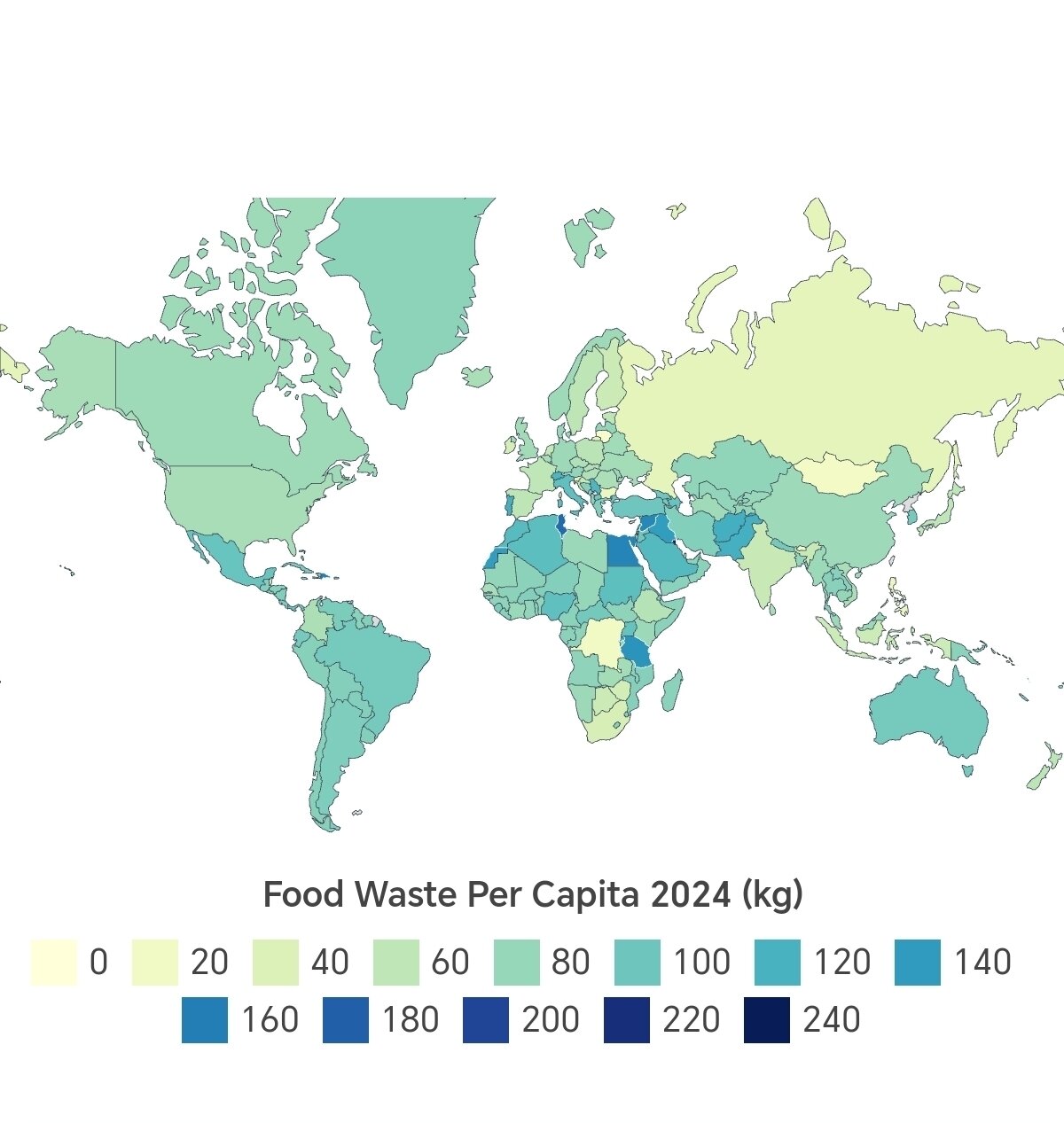 کدام کشور بیشترین ضایعات مواد غذایی را تولید میکند؟