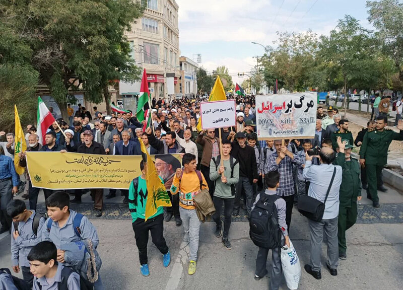 خروش بویینزهراییها در محکومیت ترور «سید مقاومت» + عکس و فیلم