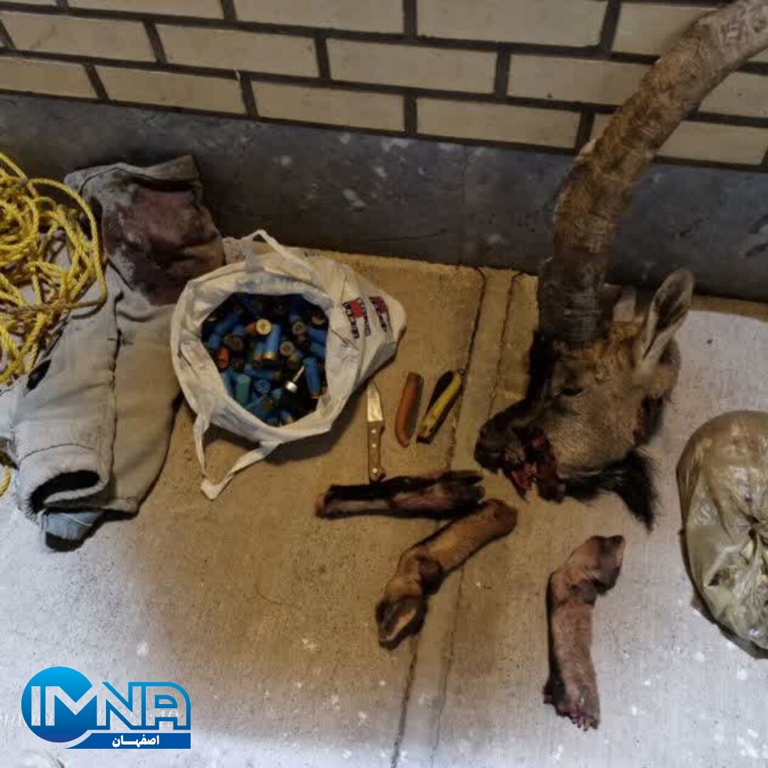 متخلف حرفهای شکار در انارک نایین دستگیر شد