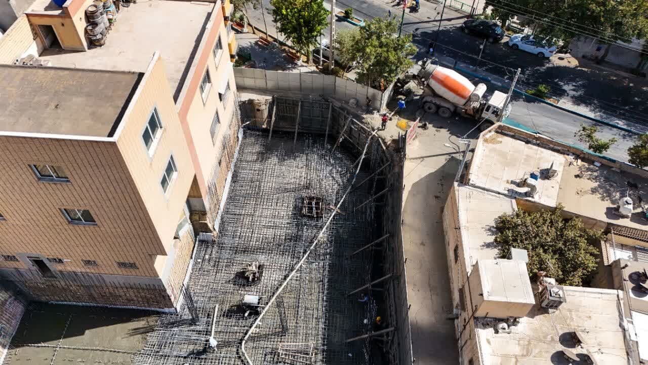 آغاز عملیات بتنریزی پارکینگ طبقاتی مصلی