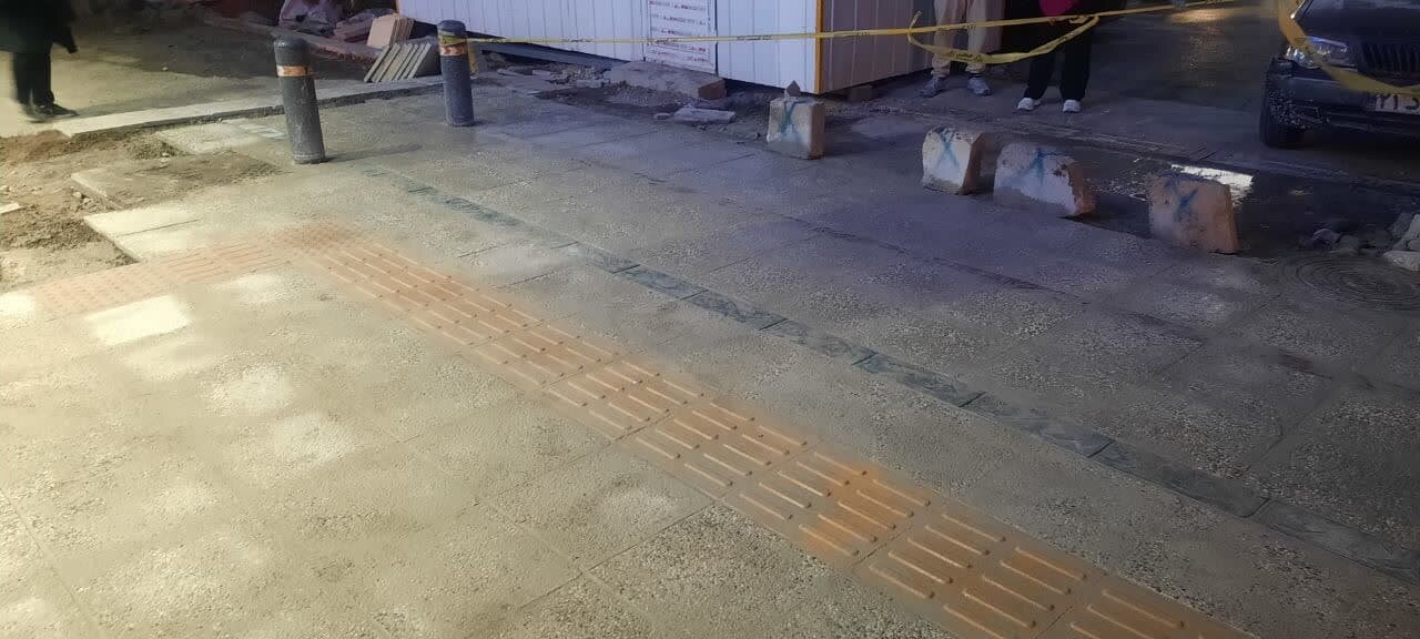 پیشرفت ۳۴ درصدی پیادهروسازی خیابان حکیمنظامی