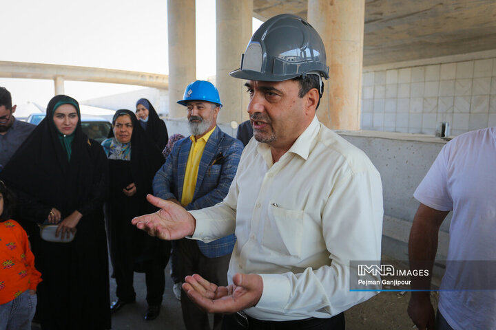 بازدید اعضای بسیج مهندسین کشاورزی و منابع طبیعی از پروژه‌های شهری اصفهان