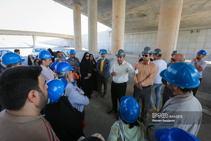 بازدید اعضای بسیج مهندسین کشاورزی و منابع طبیعی از پروژه‌های شهری اصفهان