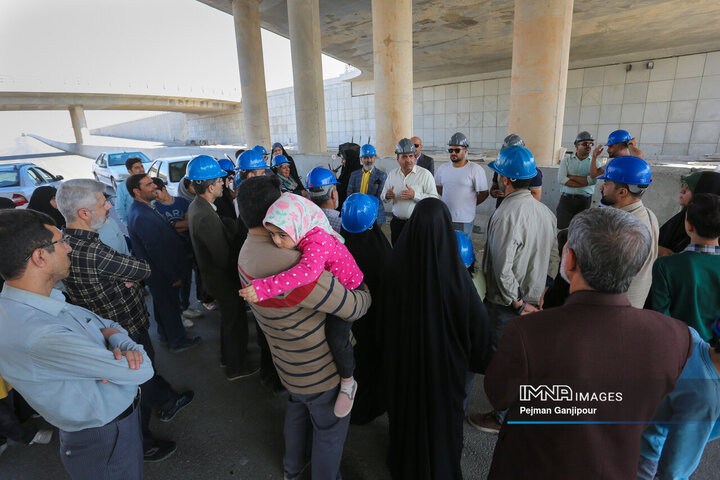 بازدید اعضای بسیج مهندسین کشاورزی و منابع طبیعی از پروژه‌های شهری اصفهان