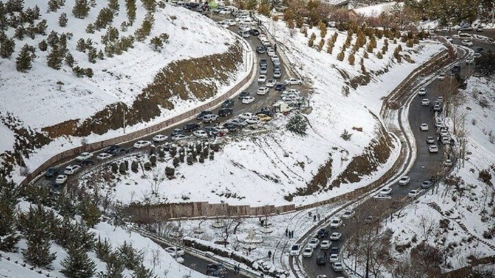 برف ارتفاعات و گردنه‌های کردستان را فرا گرفت