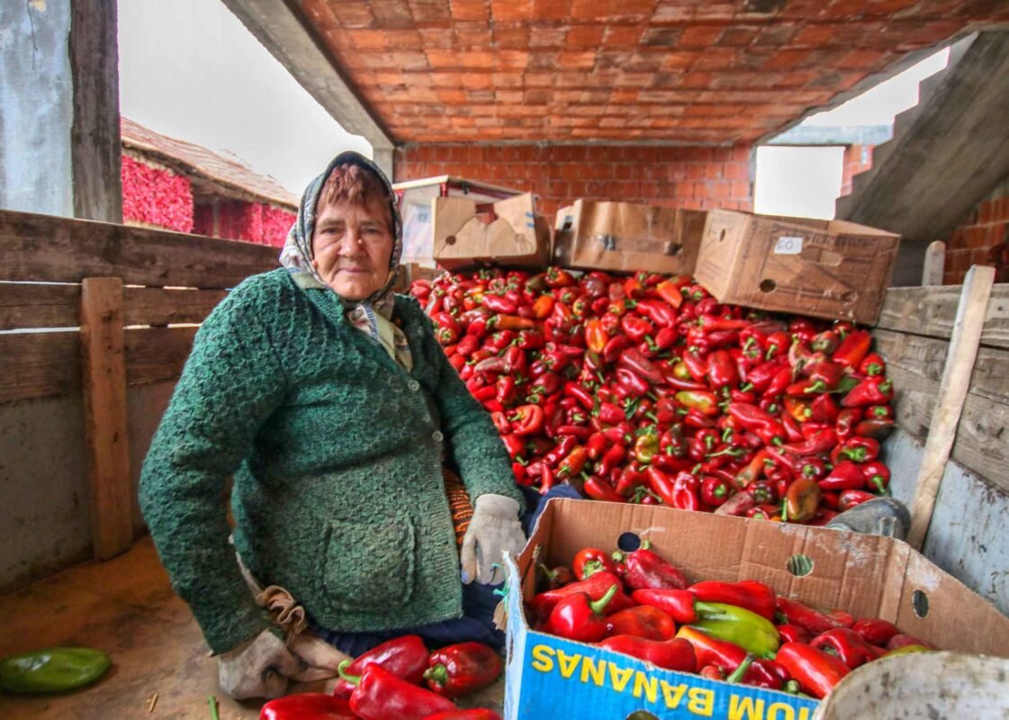 دیوارهای این روستا در پاییز قرمز میشود + عکس