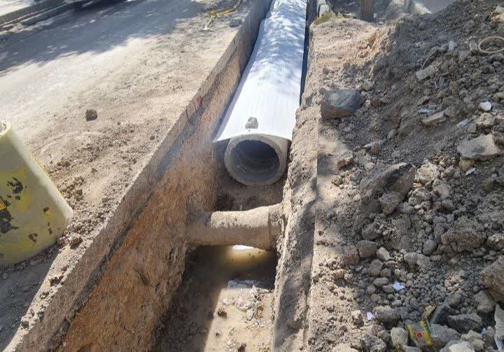 احداث کانال دفع آبهای سطحی در خیابان امامزاده ابراهیم