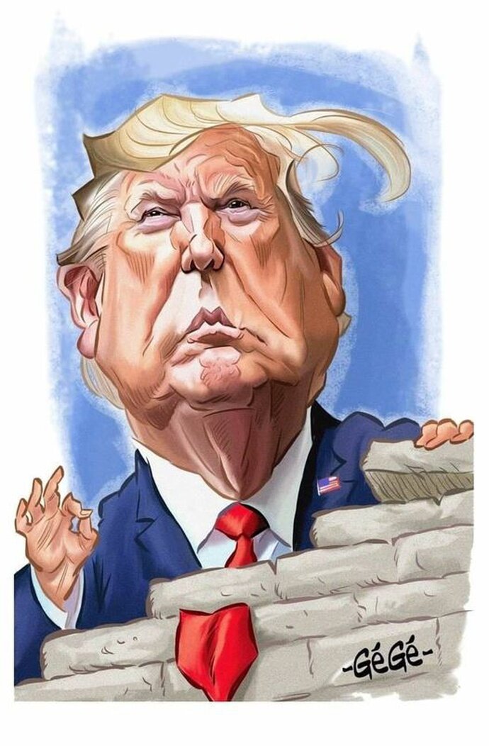 ترامپ در قاب طنز کاریکاتوریستها + تصاویر - ایمنا