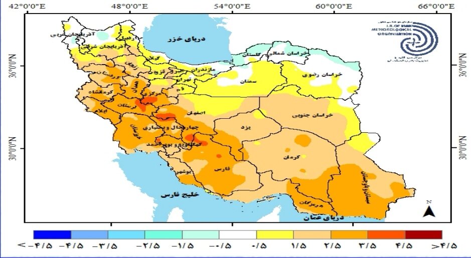 بارشها کمتر و هوا گرمتر از بلندمدت بود + جدیدترین پیشبینی بارندگیها در کشور