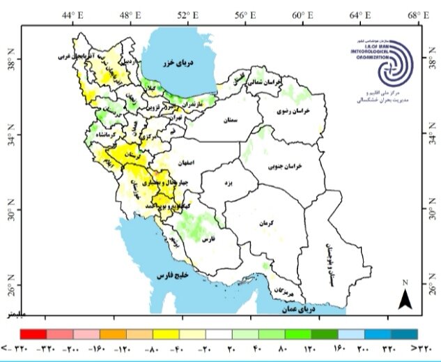 روند نزولی بارش در ۱۹ استان / هوای کشور ۱.۴ درجه گرمتر از بلندمدت ثبت شد