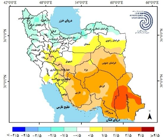 روند نزولی بارش در ۱۹ استان / هوای کشور ۱.۴ درجه گرمتر از بلندمدت ثبت شد