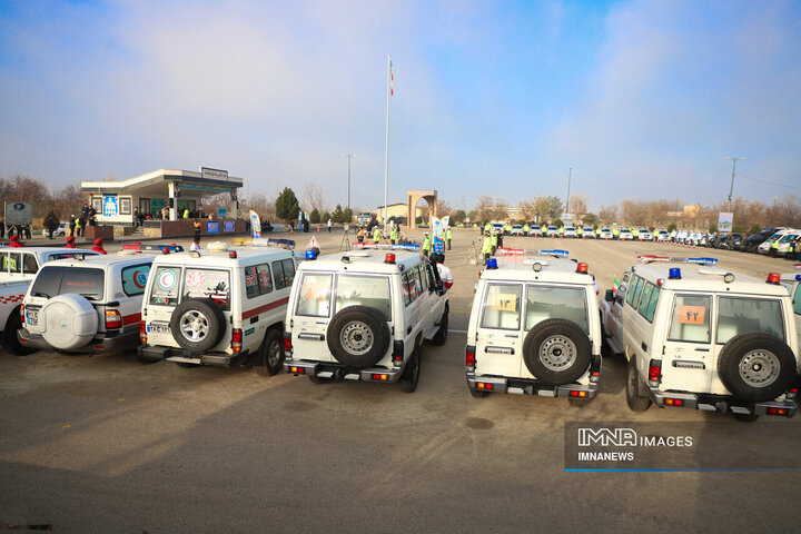 مراسم افتتاحیه و رزمایش طرح زمستانی در همدان