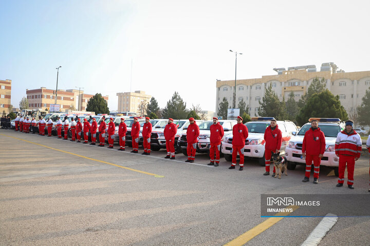 مراسم افتتاحیه و رزمایش طرح زمستانی در همدان