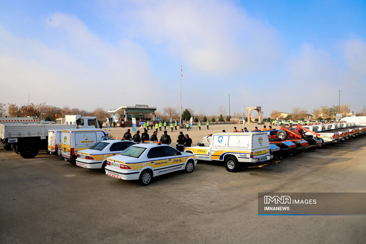 مراسم افتتاحیه و رزمایش طرح زمستانی در همدان