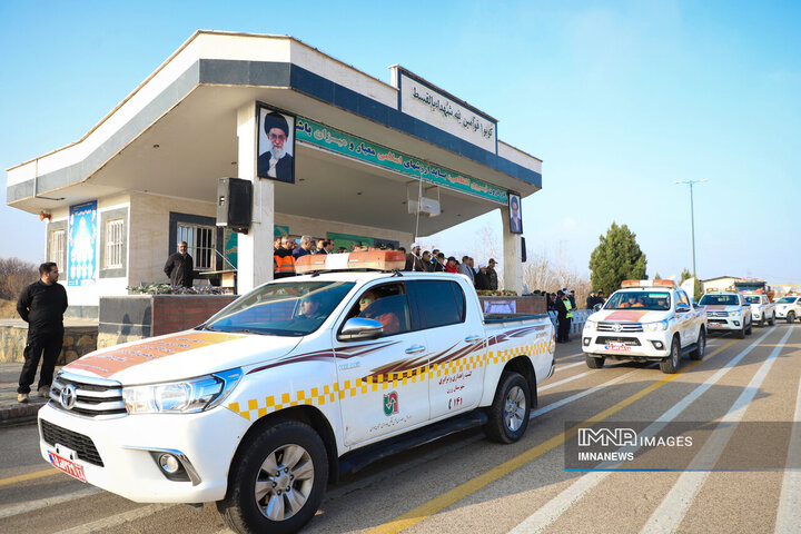 مراسم افتتاحیه و رزمایش طرح زمستانی در همدان