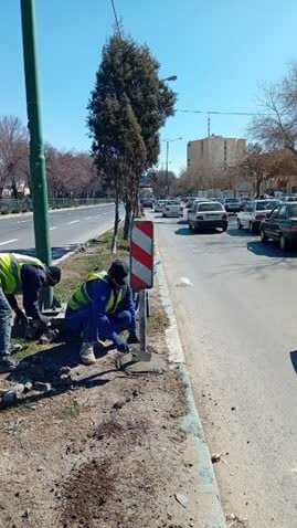 نوسازی و ساماندهی ۱۷۰۰ تابلوی ترافیکی در منطقه ۷ اصفهان