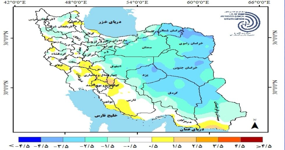 بیشتر نقاط کشور بیبارش و هوا سردتر بود + جدیدترین پیشبینی بارندگیها در ایران