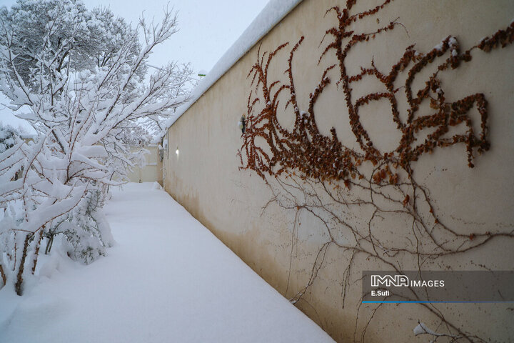 طبیعت برفی روستای «مهرآباد» اراک