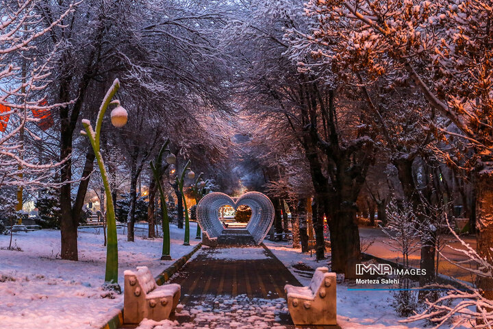 چهره برفی شهرستان مبارکه