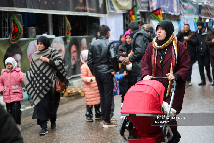 حال‌و‌هوای گلستان شهدای کرمان در سالروز شهادت حاج قاسم