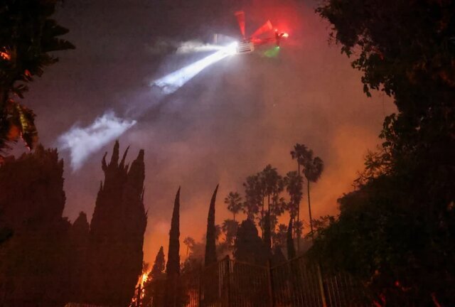 عکس آتشسوزی لس آنجلس در رسانهها