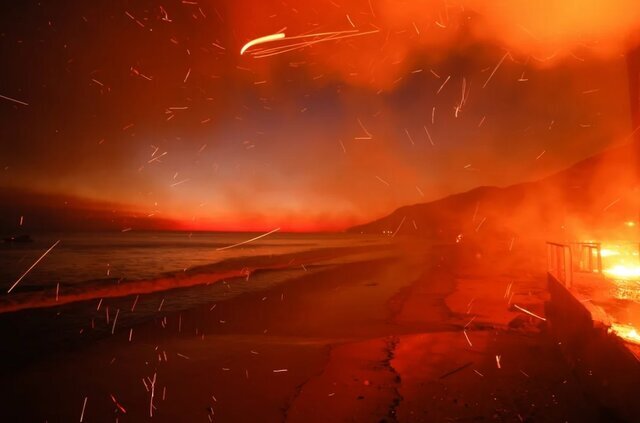 عکس آتشسوزی لس آنجلس در رسانهها