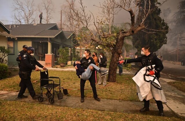 عکس آتشسوزی لس آنجلس در رسانهها