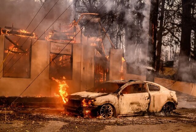 عکس آتشسوزی لس آنجلس در رسانهها