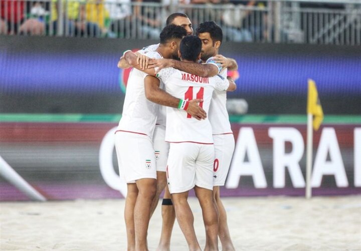 تیم ملی فوتبال ساحلی ایران در یک مسابقه