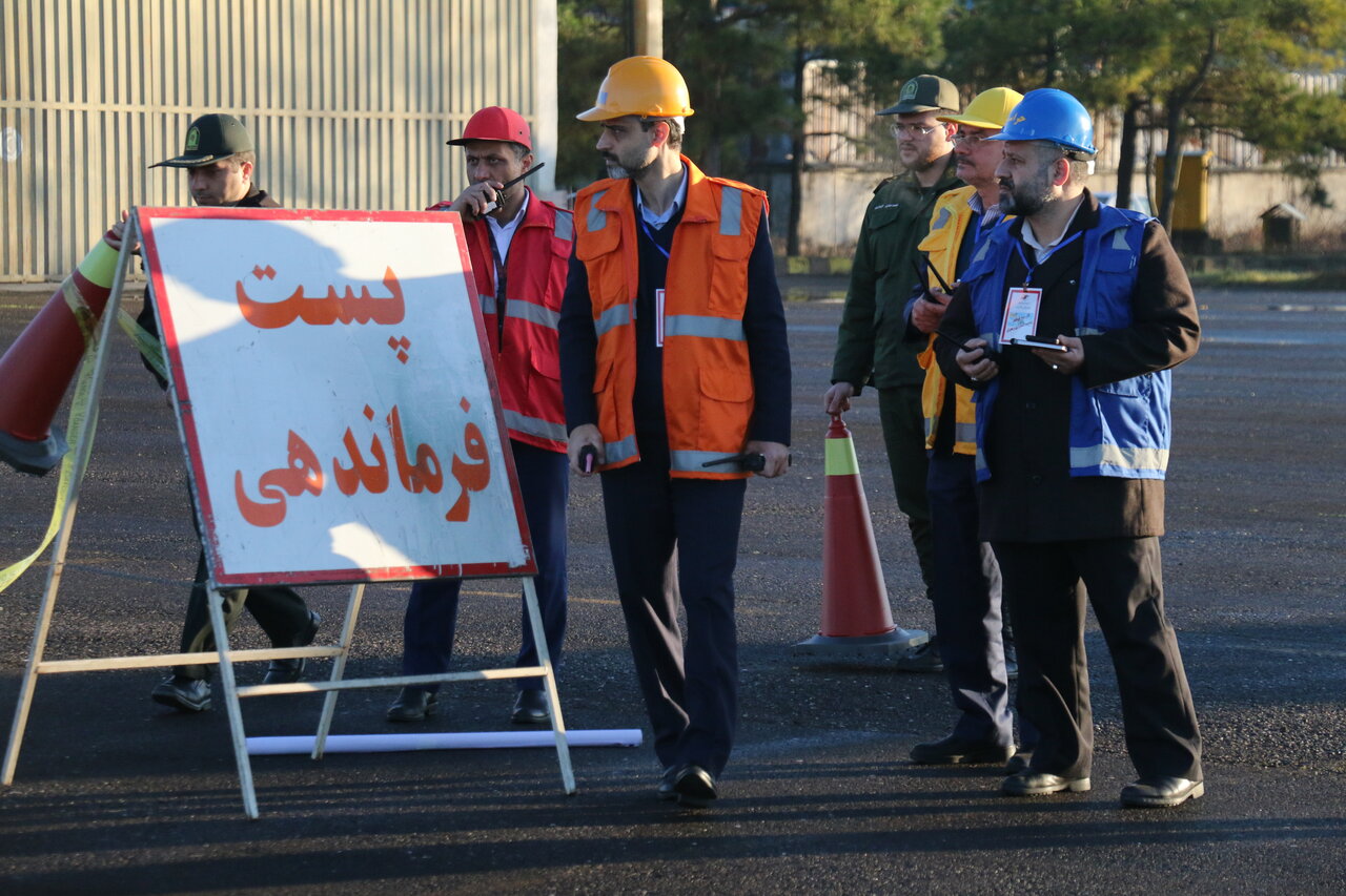 مانور طرح اضطراری دوسالانه فرودگاه رشت برگزار شد + تصاویر