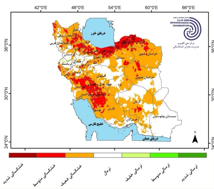 بارشها ۹.۲ میلیمتر کمتر از بلندمدت بود + جدیدترین پیش بینی بارشها در ایران