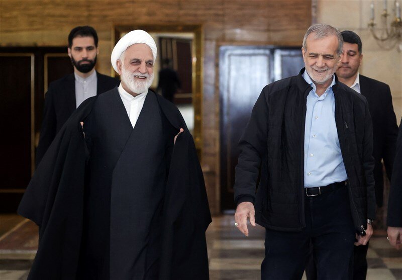 مسعود پزشکیان | پزشکیان , دولت چهاردهم , مجلس دوازدهم , حجت الاسلام و المسلمین غلامحسین محسنی اژهای , محمدباقر قالیباف , ریاست مجلس شورای اسلامی ایران , رئیس قوه قضائیه ,