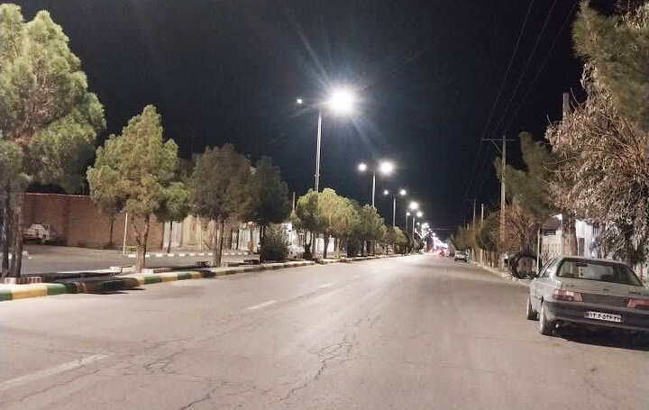 تحول در روشنایی معابر شهر آیسک با نصب ۱۴۸ چراغ LED
