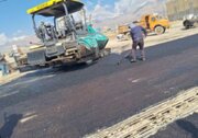 آخرین وضعیت عملیات آسفالت‌ریزی در کندروی پارک ملت زنجان