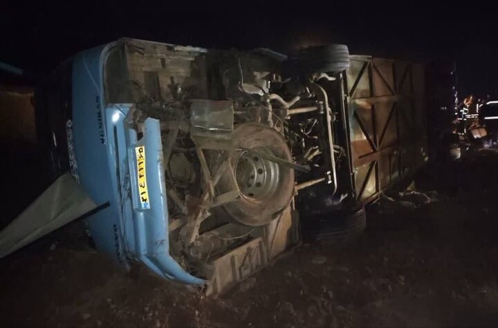 ترخیص ۳۴ نفر از مصدومان حادثه اتوبوس کرمان