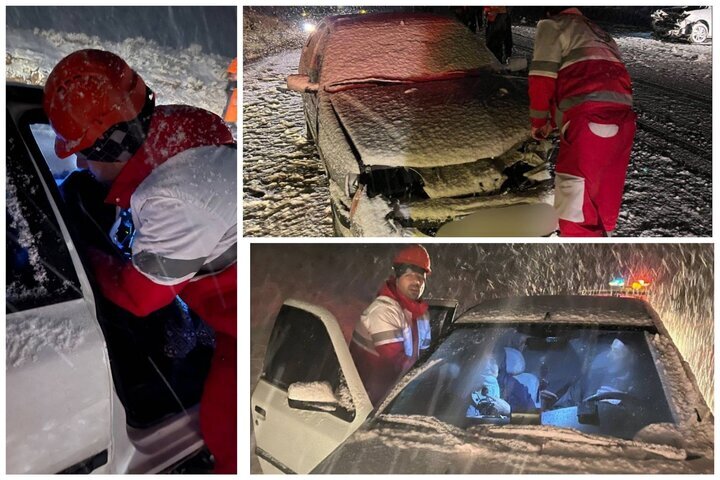 امدادرسانی به ۱۱ خودرو با ۵۵ سرنشین در محورهای کرمانشاه