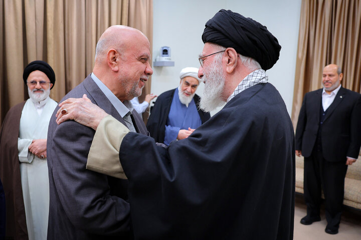 دیدار رئیس و اعضای شورای رهبری حماس با رهبر انقلاب