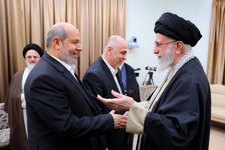 دیدار رئیس و اعضای شورای رهبری حماس با رهبر انقلاب