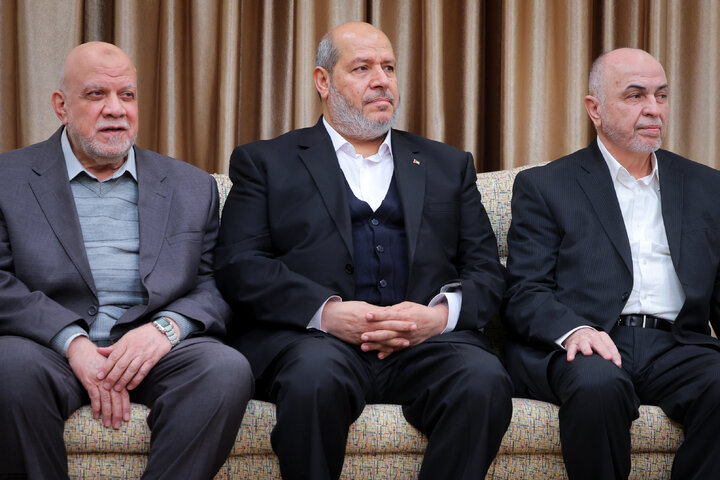 دیدار رئیس و اعضای شورای رهبری حماس با رهبر انقلاب