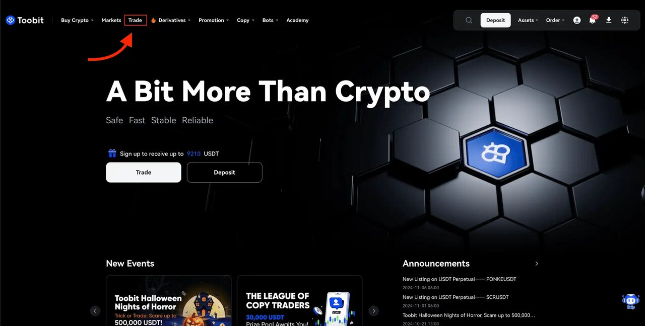 ترید در صرافی توبیت