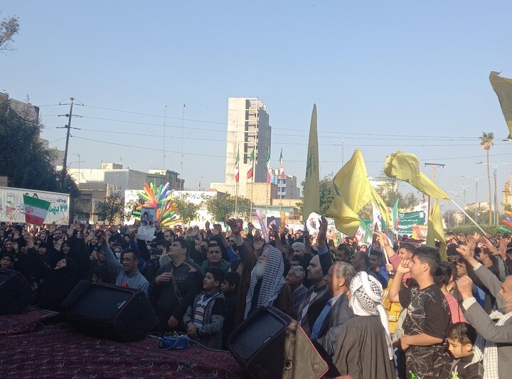 برگزاری راهپیمایی ۲۲ بهمن در سراسر خوزستان