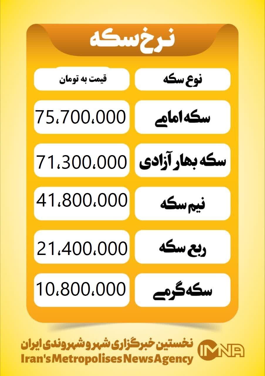 قیمت سکه امروز شنبه ۲۷ بهمن ۱۴۰۳