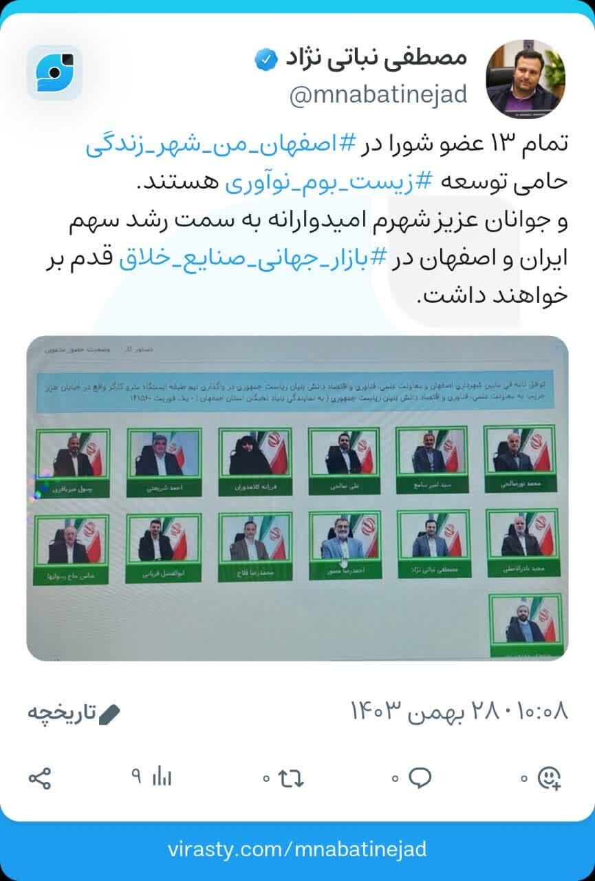 اعضای شورای شهر اصفهان حامی توسعه زیستبوم نوآوری هستند